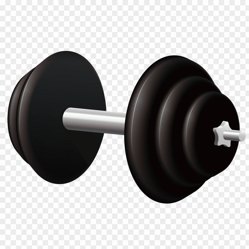 Black Barbell Sports Equipment PNG