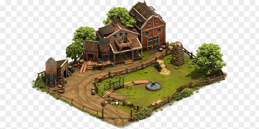 Building Cattle Forge Of Empires Ranch PNG