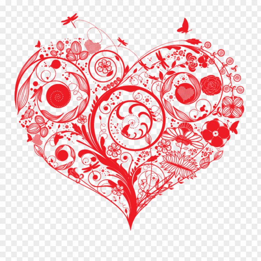 Flower Heart Love Euclidean Vector PNG