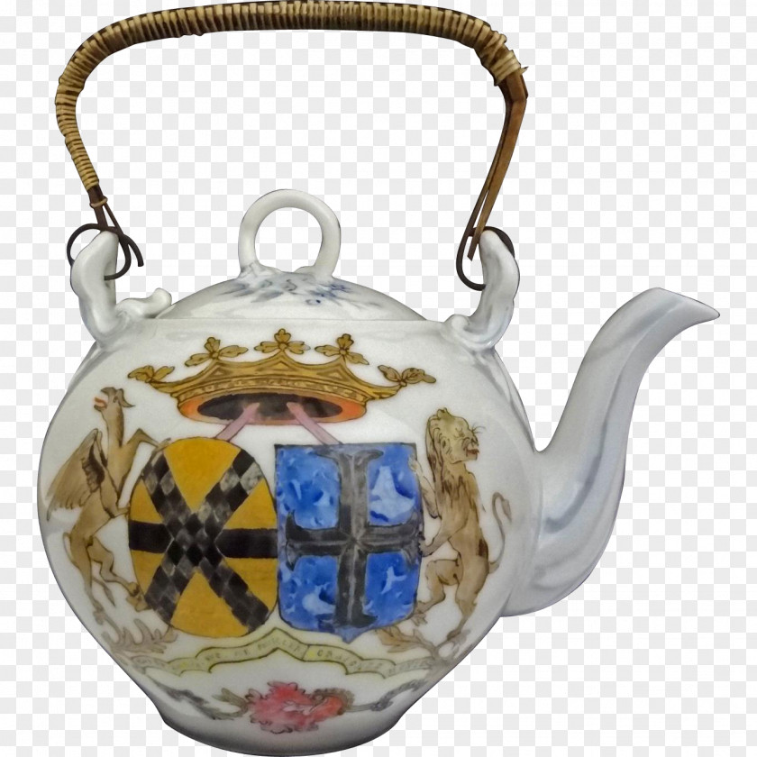 Porcelain Kettle Teapot Cobalt Blue Tennessee PNG