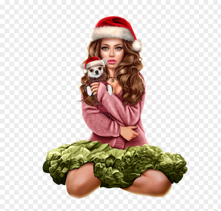 Woman Christmas Clip Art PNG