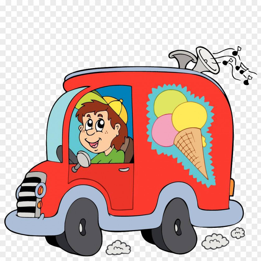 Cartoon Ice Cream Car Van Royalty-free Truck Clip Art PNG