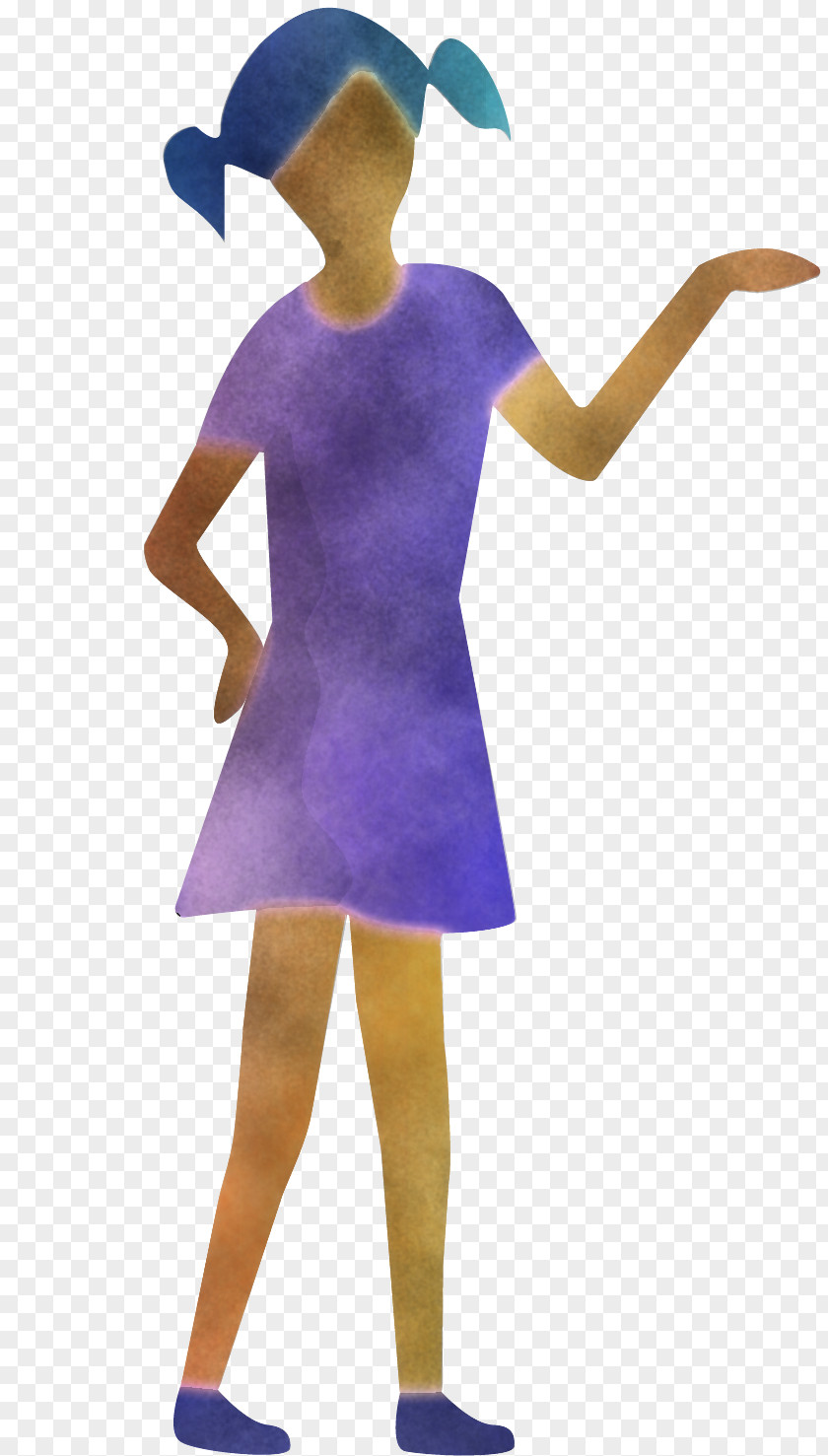 Clothing Purple Standing Violet Dress PNG