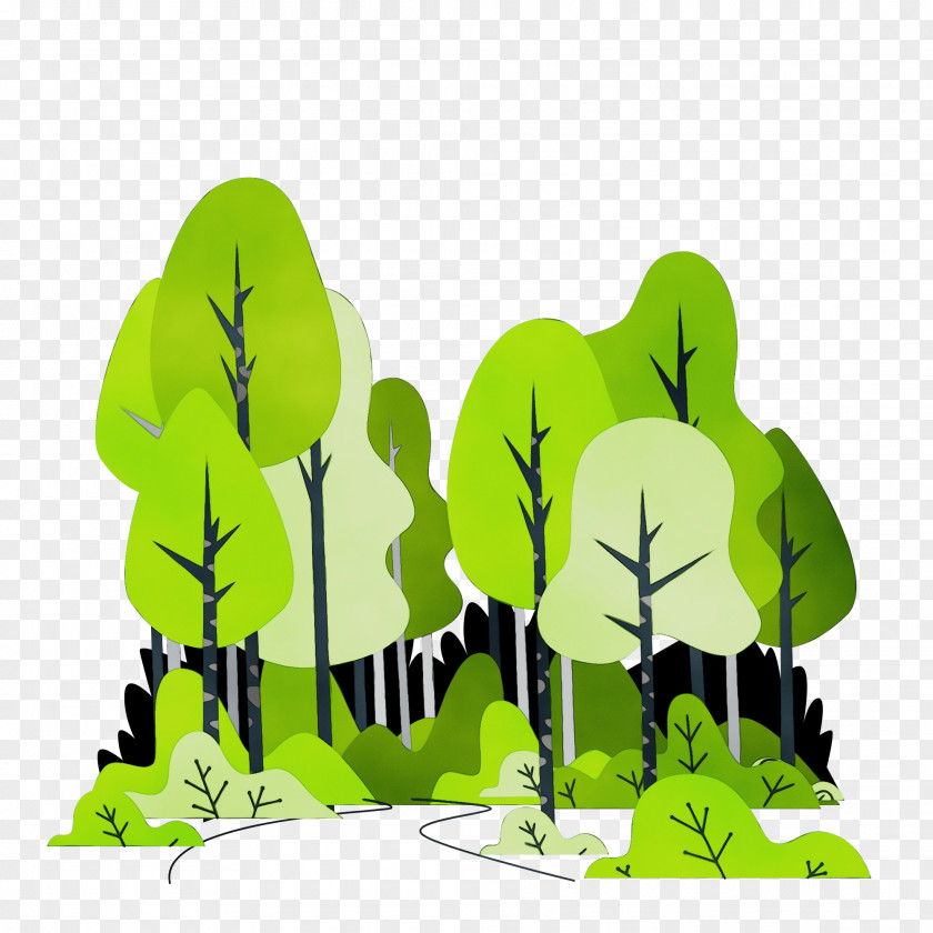 Leaf Cartoon Tree Green Text PNG