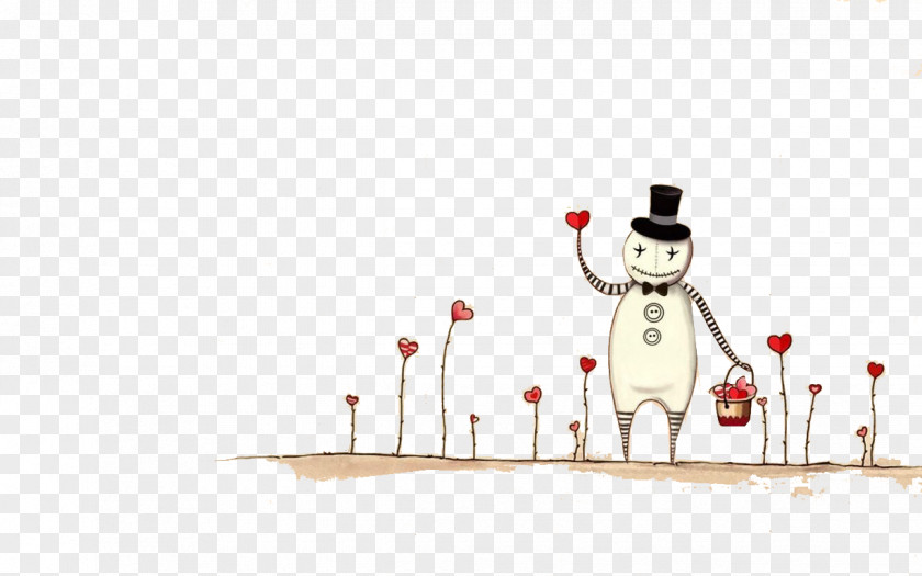 Loving Snowman Euclidean Vector Wallpaper PNG