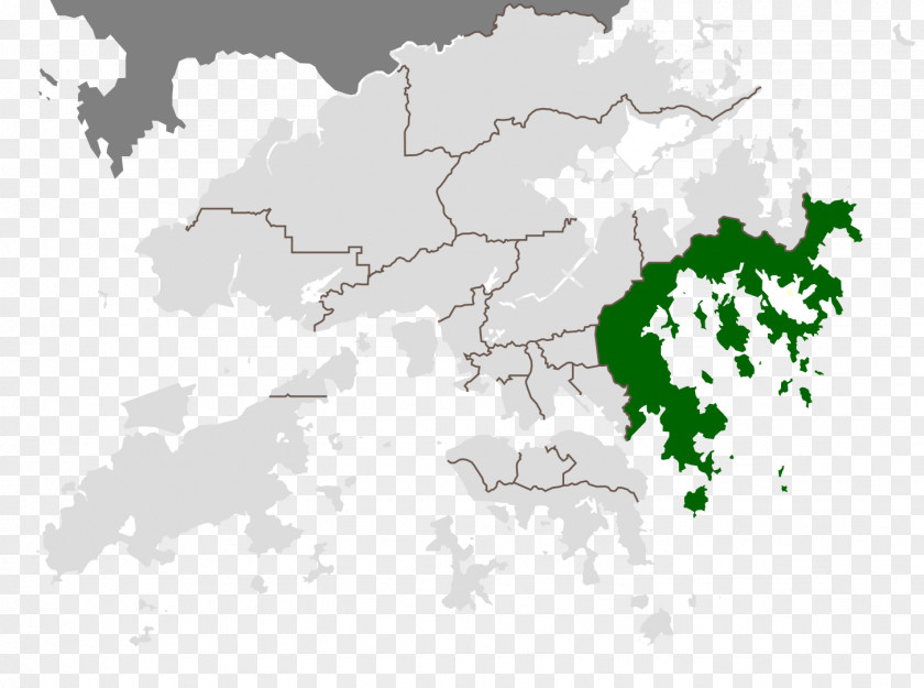 Map Southern District Daerah-daerah Di Hong Kong Eastern Kowloon North PNG