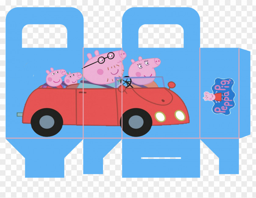 Pig George Car Party Granny PNG