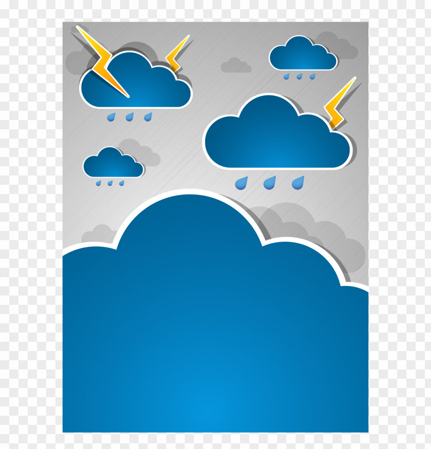 Vector Rainy Background PNG