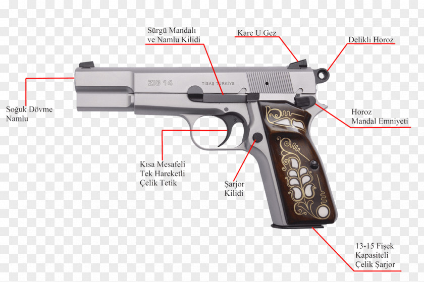 Weapon TİSAŞ CZ 75 9×19mm Parabellum Zigana M1911 Pistol PNG