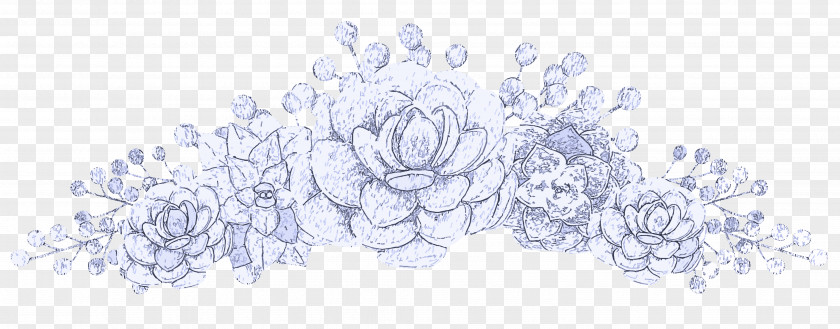 White Drawing Flower Plant Line Art PNG