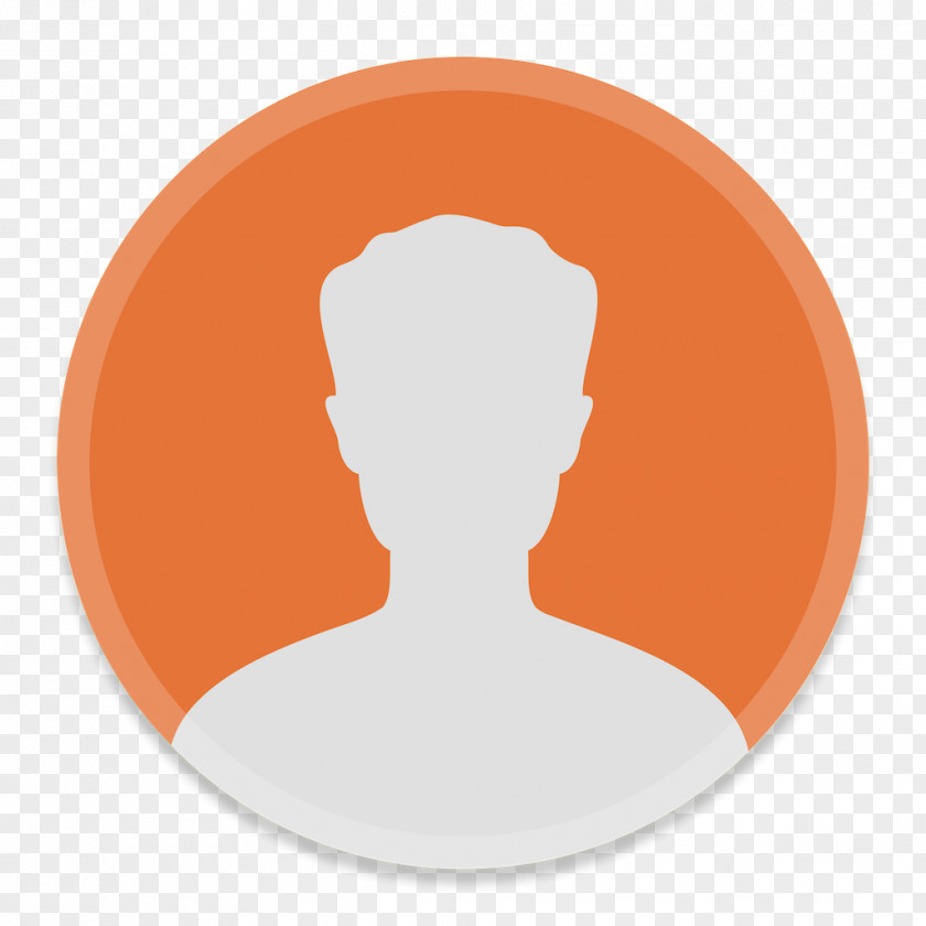 Contacts Silhouette Oval Orange Circle PNG