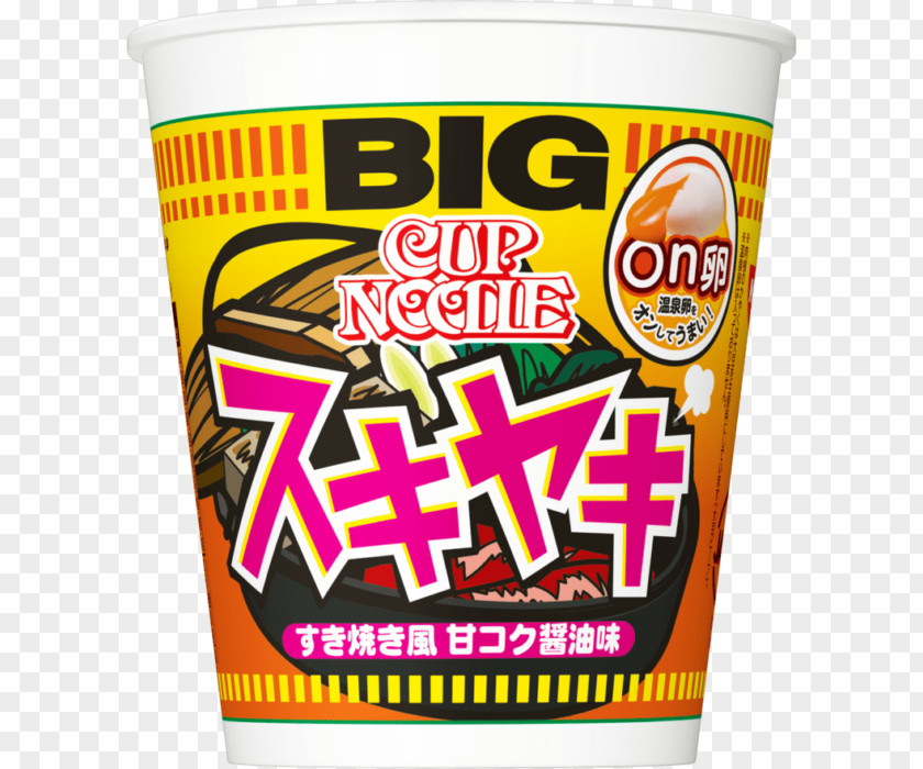 Cup Ramen Sukiyaki Onsen Tamago Noodles Nissin Foods PNG