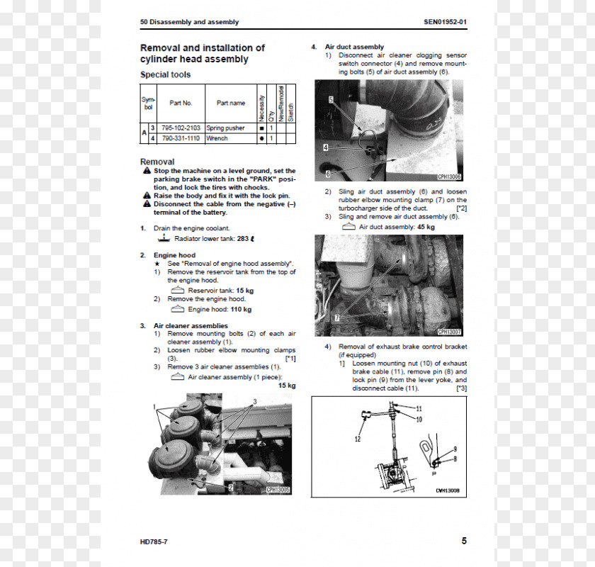 Excavator Komatsu Limited Owner's Manual Product Manuals PNG