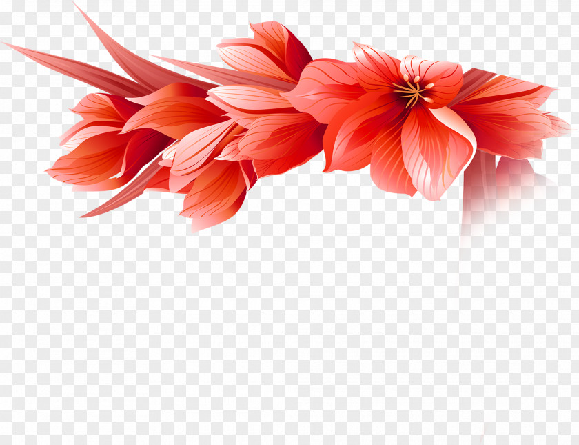Red Lily Bouquet Lilium Flower Nosegay PNG