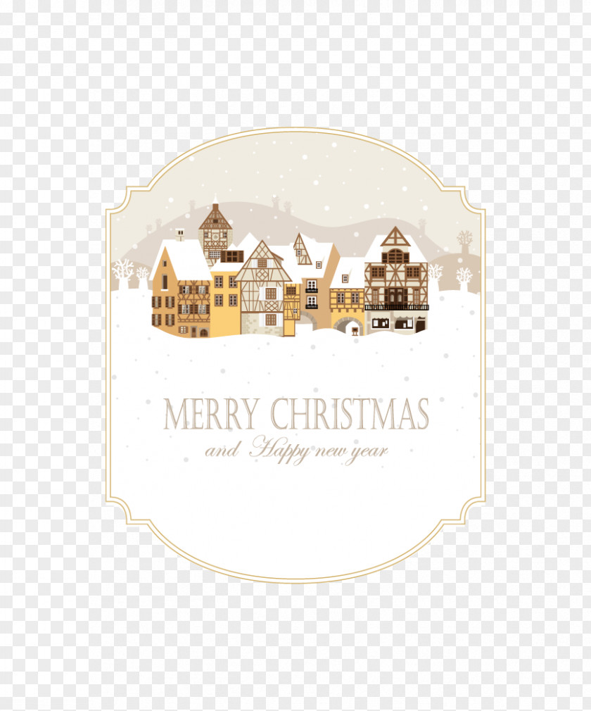 Retro Snow Room Christmas Gift PNG