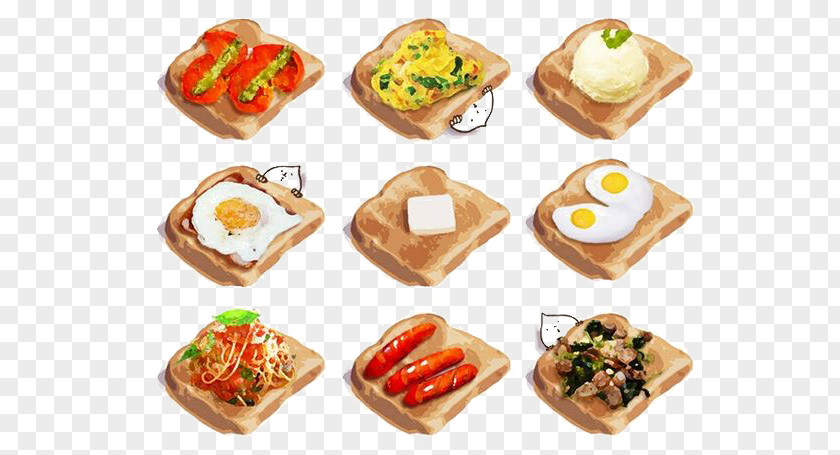 Toast Pixiv Jam Sandwich Food Illustration PNG