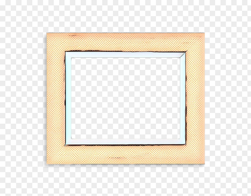 Beige Rectangle Picture Frame PNG