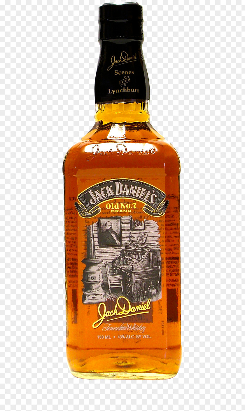 Bottle Tennessee Whiskey Scotch Whisky Liqueur Jack Daniel's Distillery PNG