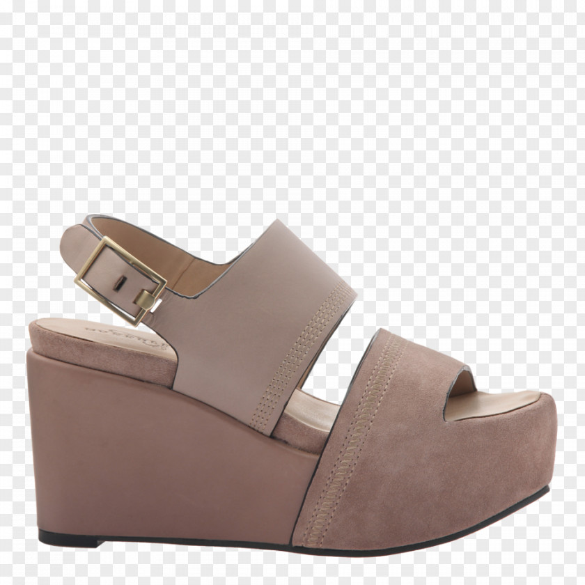 Sandal Shoe Wedge Taupe Fashion PNG