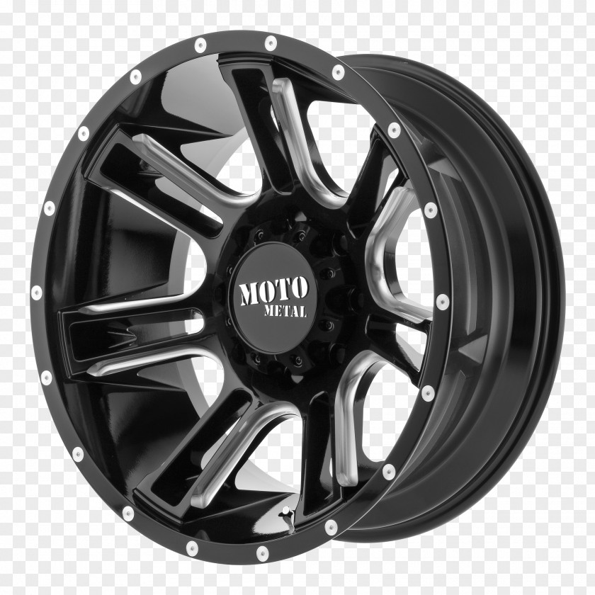 Moto Metal Custom Wheel AMP Gloss Black Milled Rim Car PNG