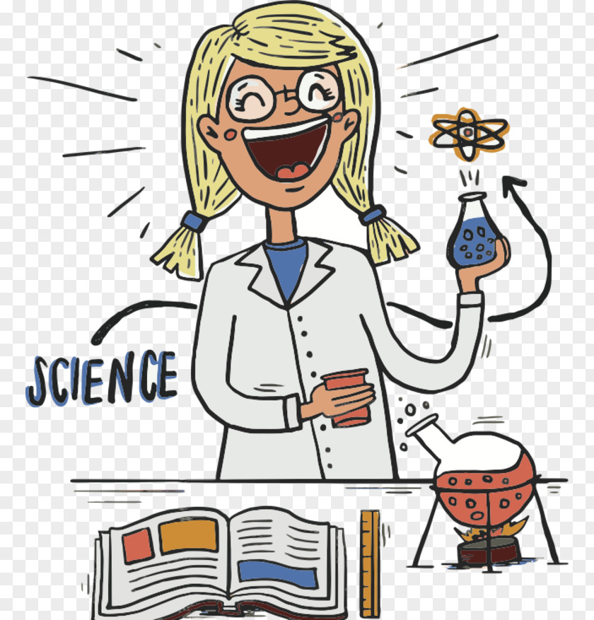 Scientist Laboratory Science Drawing Chemistry PNG