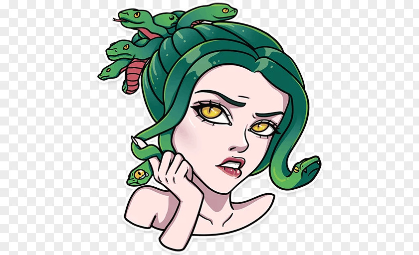 Medusa Jellyfish Gorgon Telegram Sticker PNG