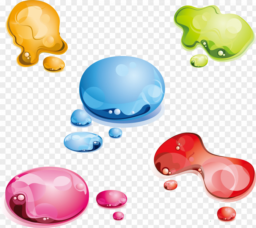 Creative Color Droplets Element Drop Clip Art PNG