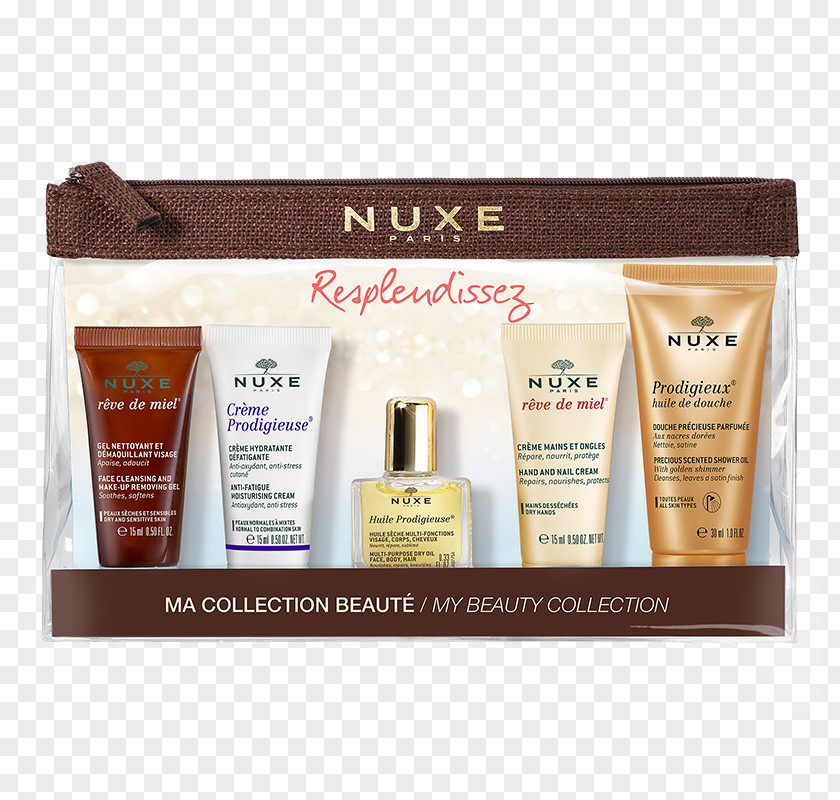 Fantastic Voyage NUXE Winter Travel Kit Nuxe Huile Prodigieuse Multi-Purpose Dry Oil Cosmetics Skin Care Cosmetic & Toiletry Bags PNG
