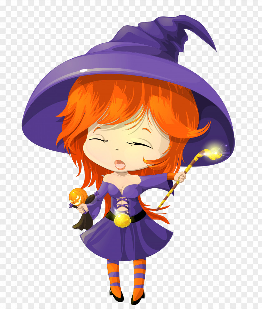 Cute Purple Witch Transparent Clipart Witchcraft Clip Art PNG