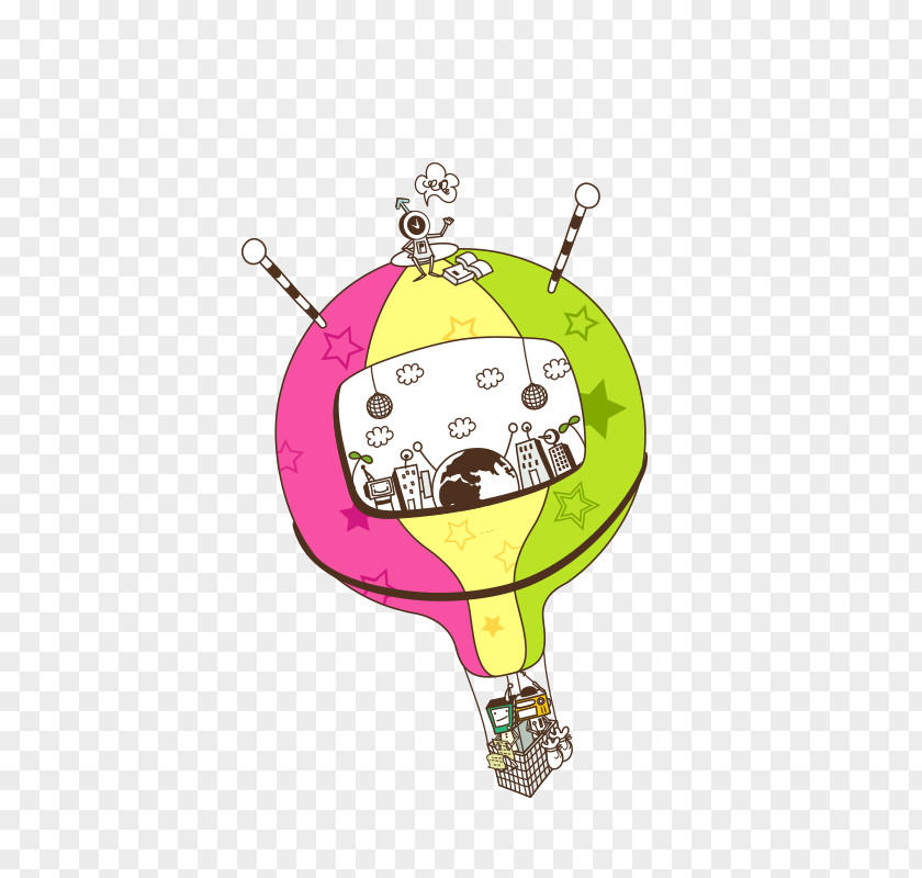 Non-mainstream Parachute Cartoon Drawing Illustration PNG