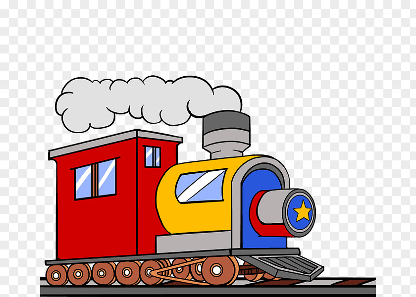 Old Train Rail Transport Drawing Sketch PNG