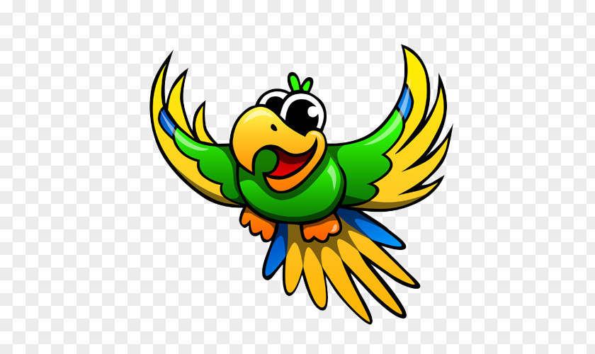 Cute Parrot Image Cartoon PNG