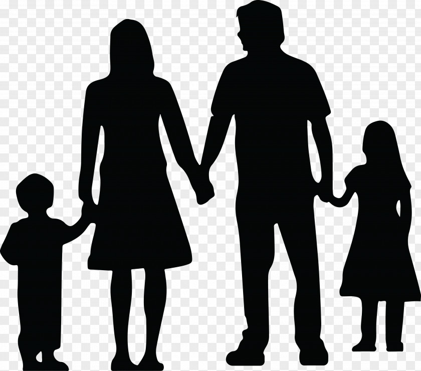 Family Silhouette Daughter Father Clip Art PNG