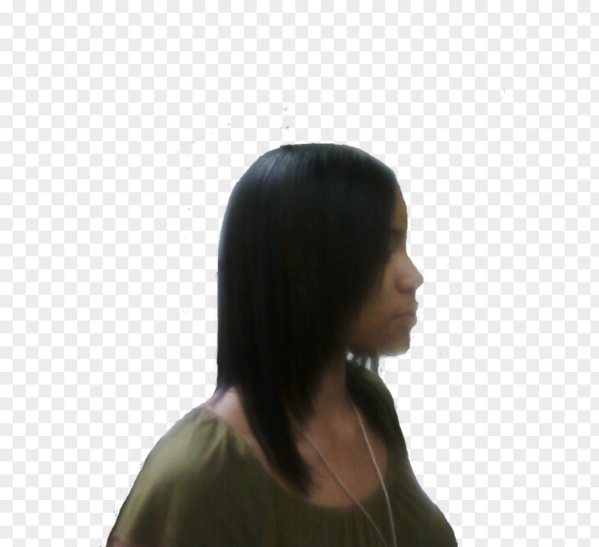 Hair Long Coloring Black Wig PNG