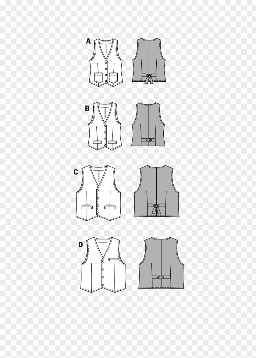 Extremely Simple Pattern Gilets Fashion Waistcoat PNG