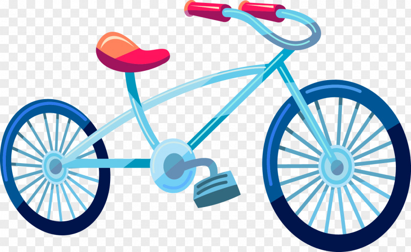 Vector Lovely Blue Bike Bicycle Motorcycle Download PNG