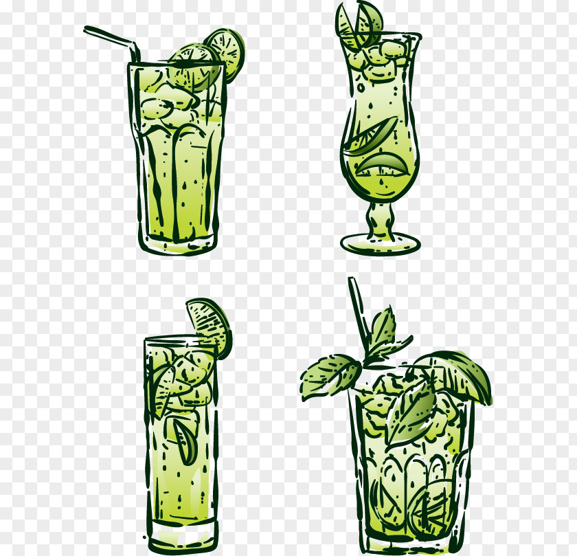 Vector Juice Caipirinha Cocktail Martini Kamikaze Illustration PNG