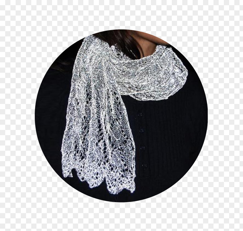 Lace Style Neck Stole PNG