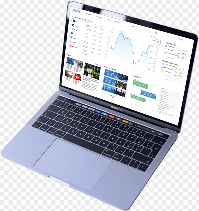 Mock Up Macbook Analytics Cryptocurrency Analysis Computer Software Initial Coin Offering PNG