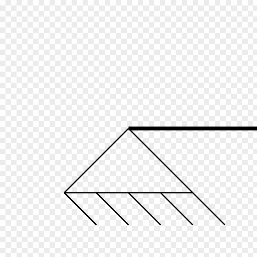 Triangle Point White Line Art PNG