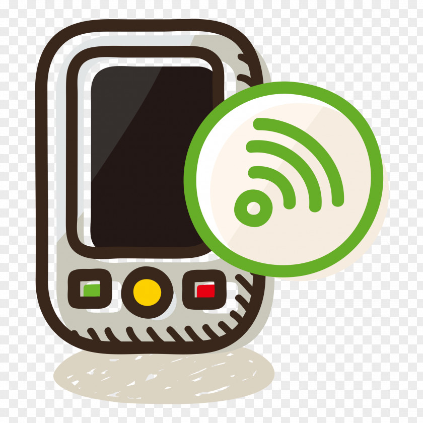 Vector Cartoon Hand-painted Simple Phone Call Icon Mobile Download PNG