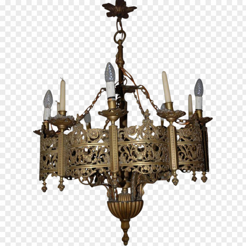 Church Candles Light Fixture Chandelier Lighting Gothic Architecture PNG