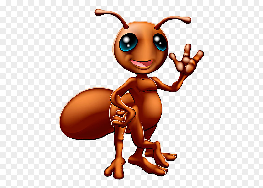 Brown Ants Say Hello Ant Cartoon Royalty-free Clip Art PNG