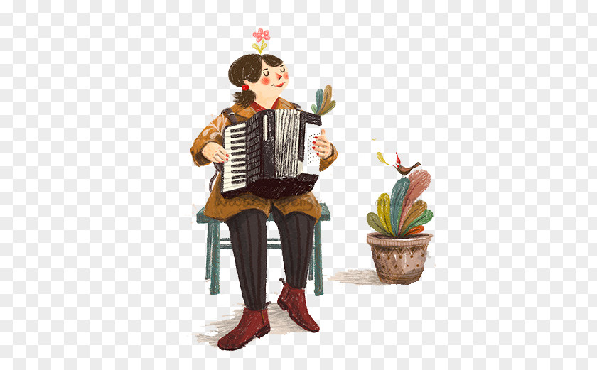 Cartoon Accordion Illustrator Illustration PNG