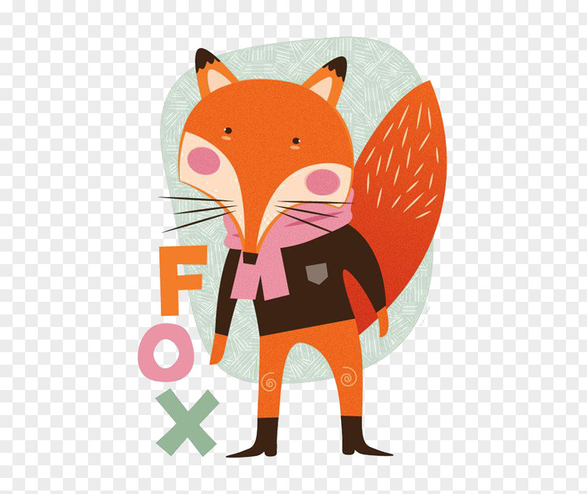 Cartoon Fox Mr. Poster Illustration PNG