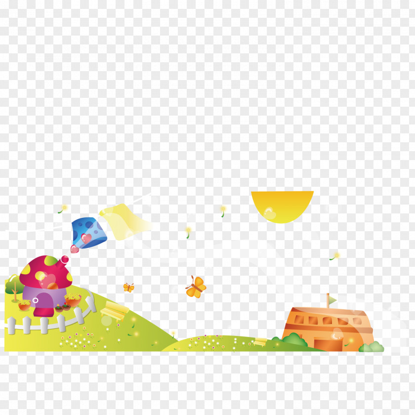 Dream Castle Cartoon Illustration PNG