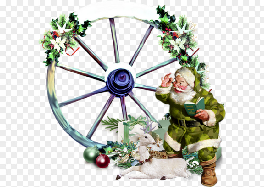 Santa Claus Decoration Wheel Ded Moroz Mrs. Christmas PNG