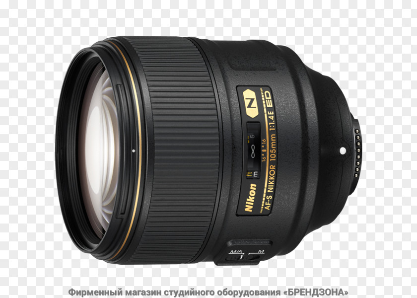 Camera Lens Nikon AF-S Nikkor 105mm F/1.4E ED DX 35mm F/1.8G PNG