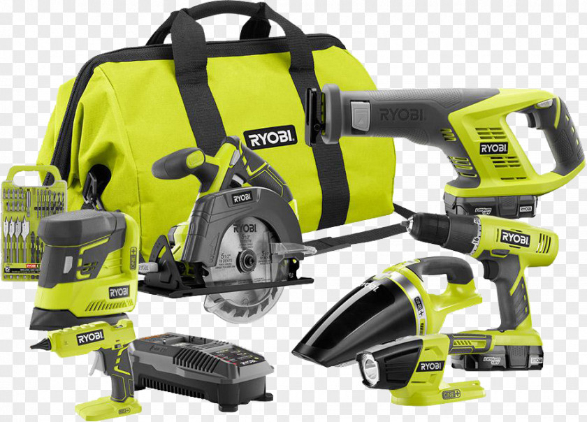 COMBO OFFERS W/o Battery 18 V Ryobi One+ 6-Piece Ultimate Combo Kit P884 Power Tool PNG