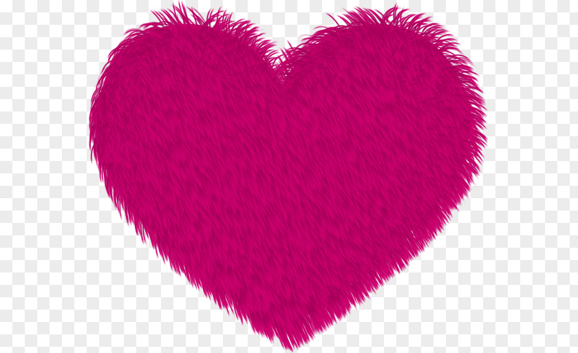 Fur Heart Magenta PNG